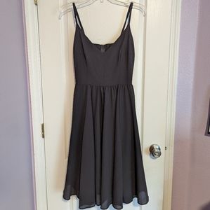 Black Amalie Swing Dress in Crepe